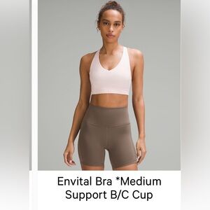 NWT Lululemon Envital Bra B/C cup size 8 Strawberry Milkshake